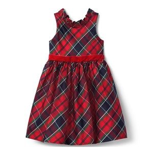CHRISTMAS Janie and Jack Crimson Plaid Dress, size 5
